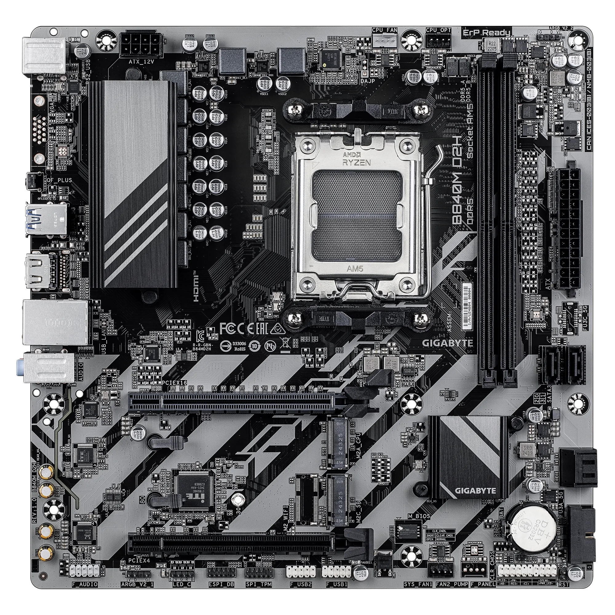 Купити Материнська плата Gigabyte B840M D2H - фото 1