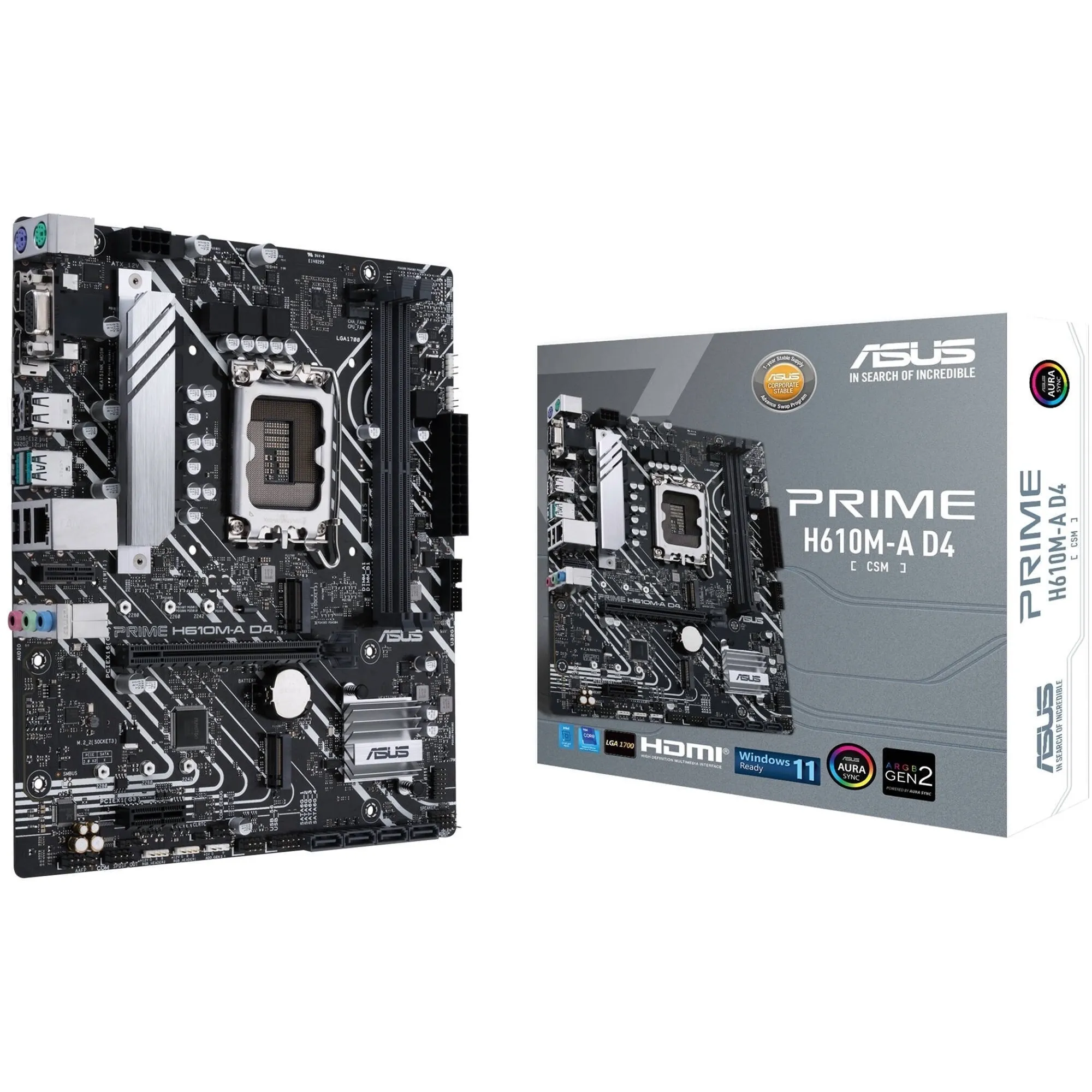 Купить Материнская плата Asus PRIME H610M-A D4-CSM - фото 1