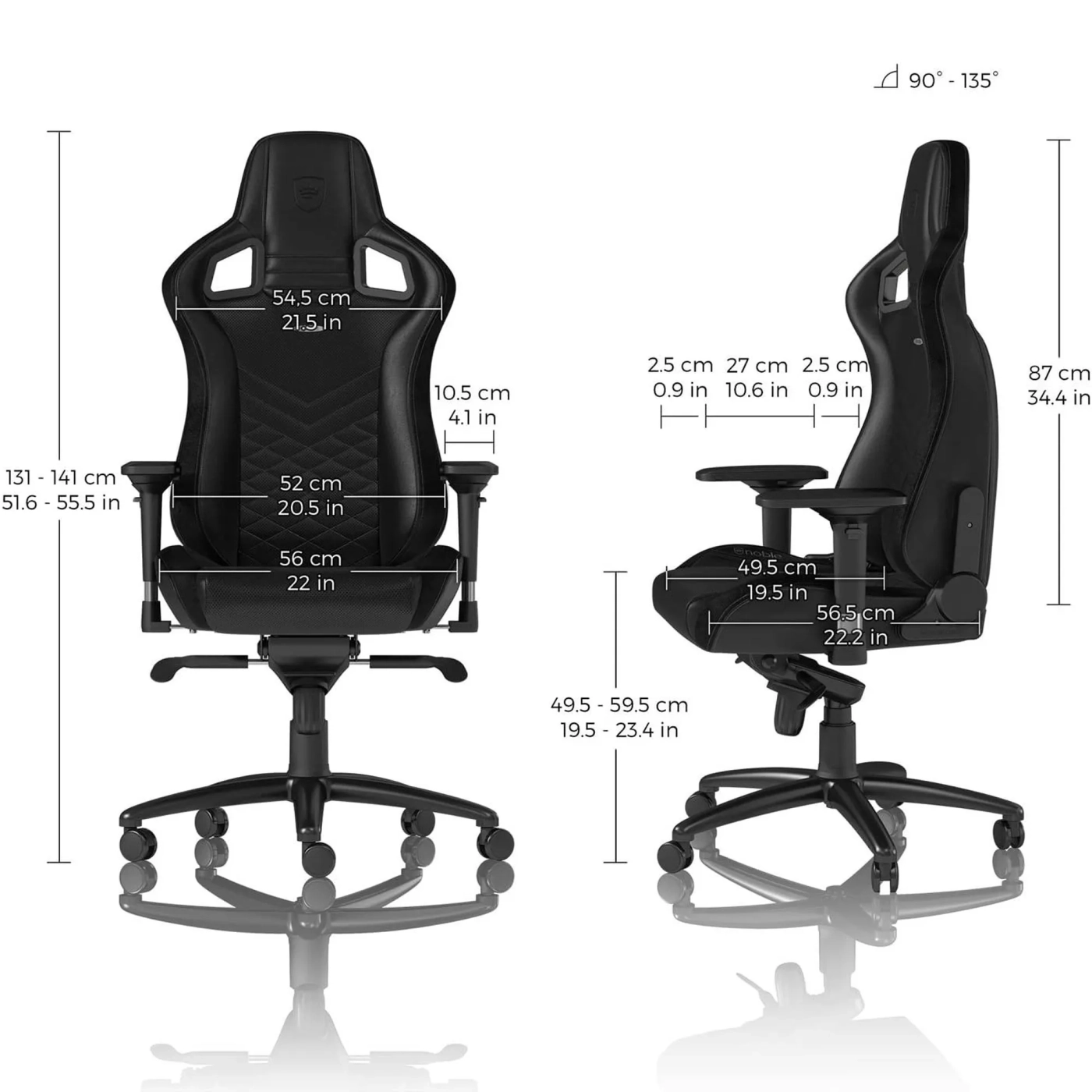 Купить Кресло для геймеров Noblechairs Epic PU Leather Black (NBL-PU-BLA-002) - фото 9