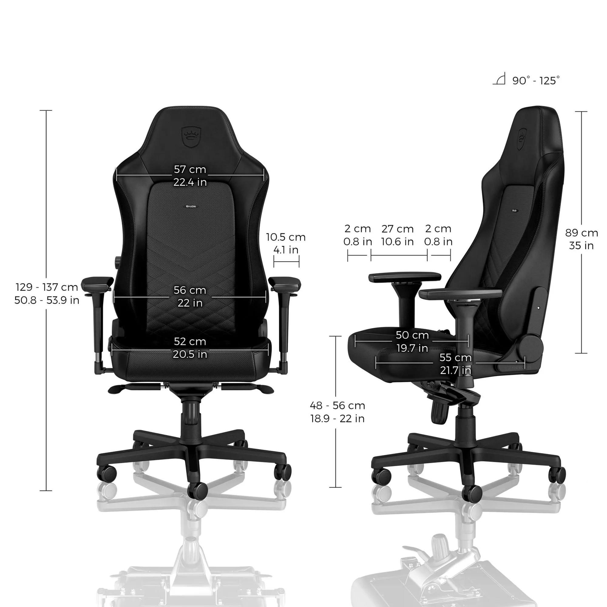 Купить Кресло для геймеров Noblechairs Hero PU Leather Black (NBL-HRO-PU-BLA) - фото 9