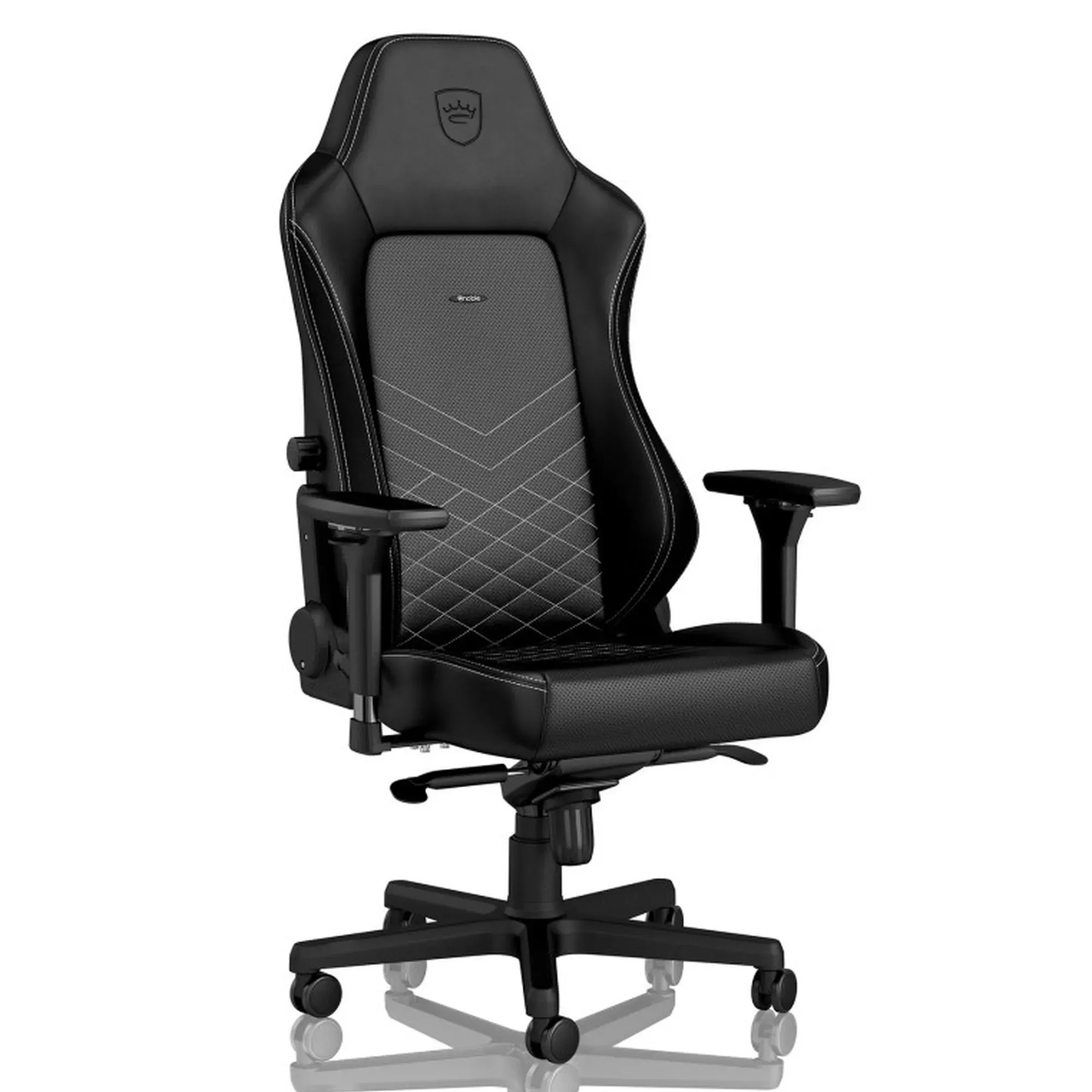 Купить Кресло для геймеров Noblechairs Hero PU Leather Black/Platinum White (NBL-HRO-PU-BPW) - фото 2