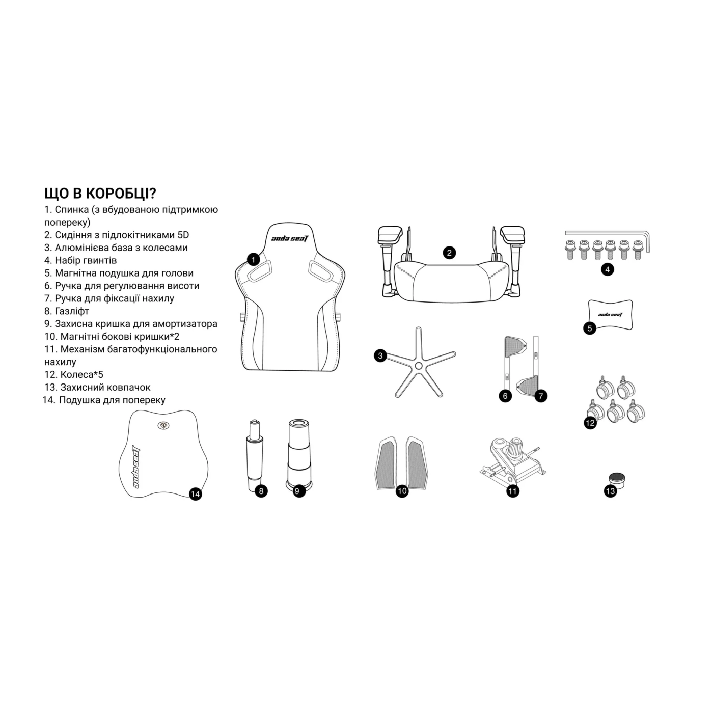Купити Крісло для геймерів Anda Seat Kaiser 3 Pro XL Grey Fabric (AD12YDC-XL-01-G-PV/F-G02) - фото 15