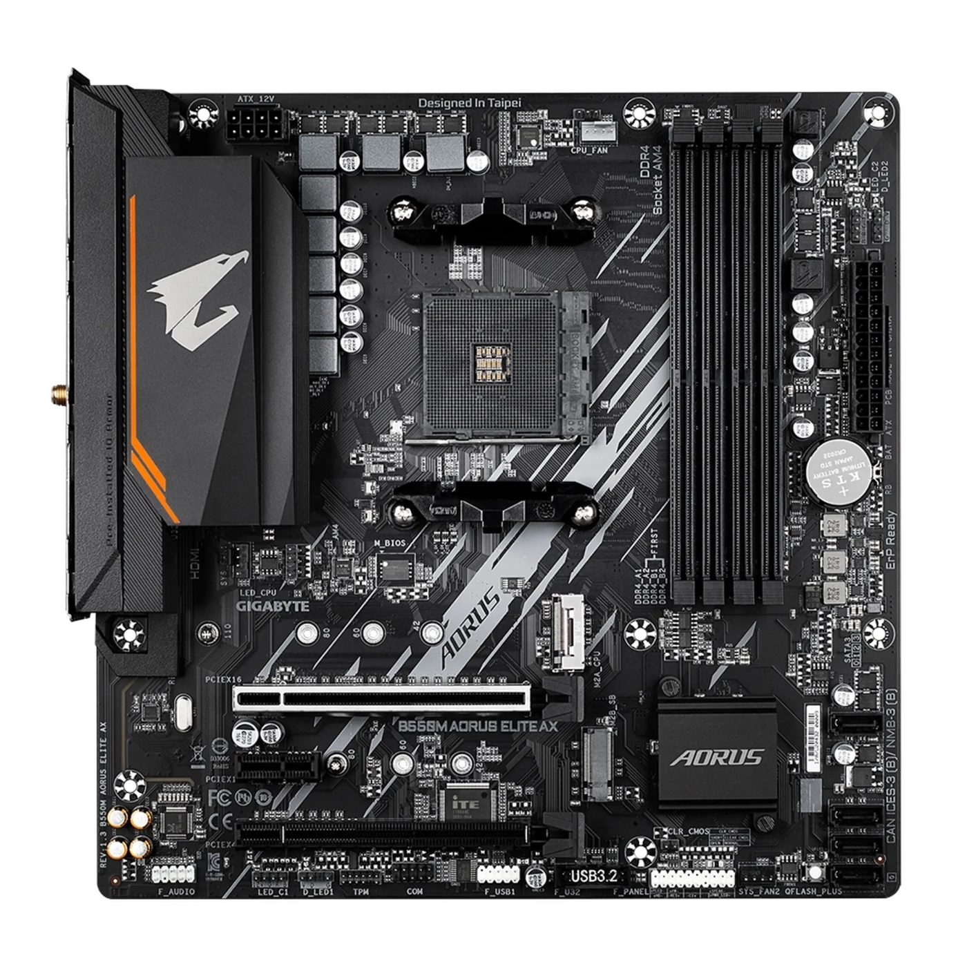 Купить Материнская плата Gigabyte B550M Aorus Elite AX - фото 2