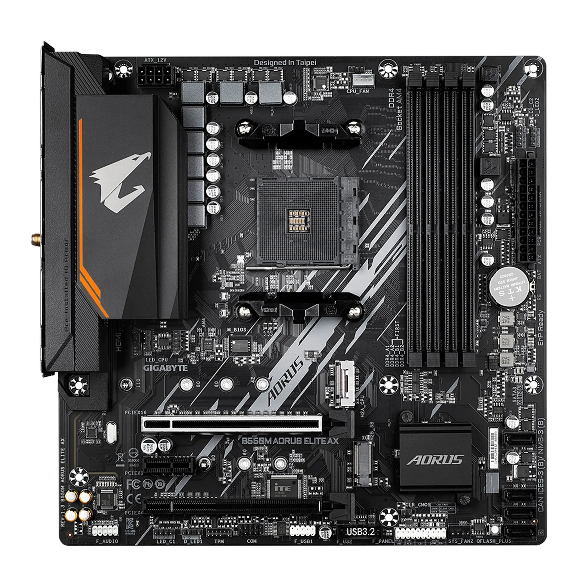 Купить Материнская плата Gigabyte B550M Aorus Elite AX - фото 2