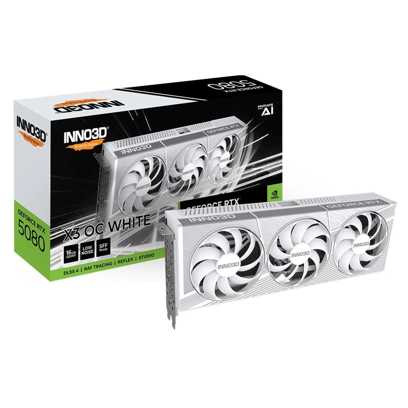 Купить Видеокарта Inno3D Nvidia GeForce RTX 5080 X3 OC WHITE 16GB (N50803-16D7X-17605211) - фото 2