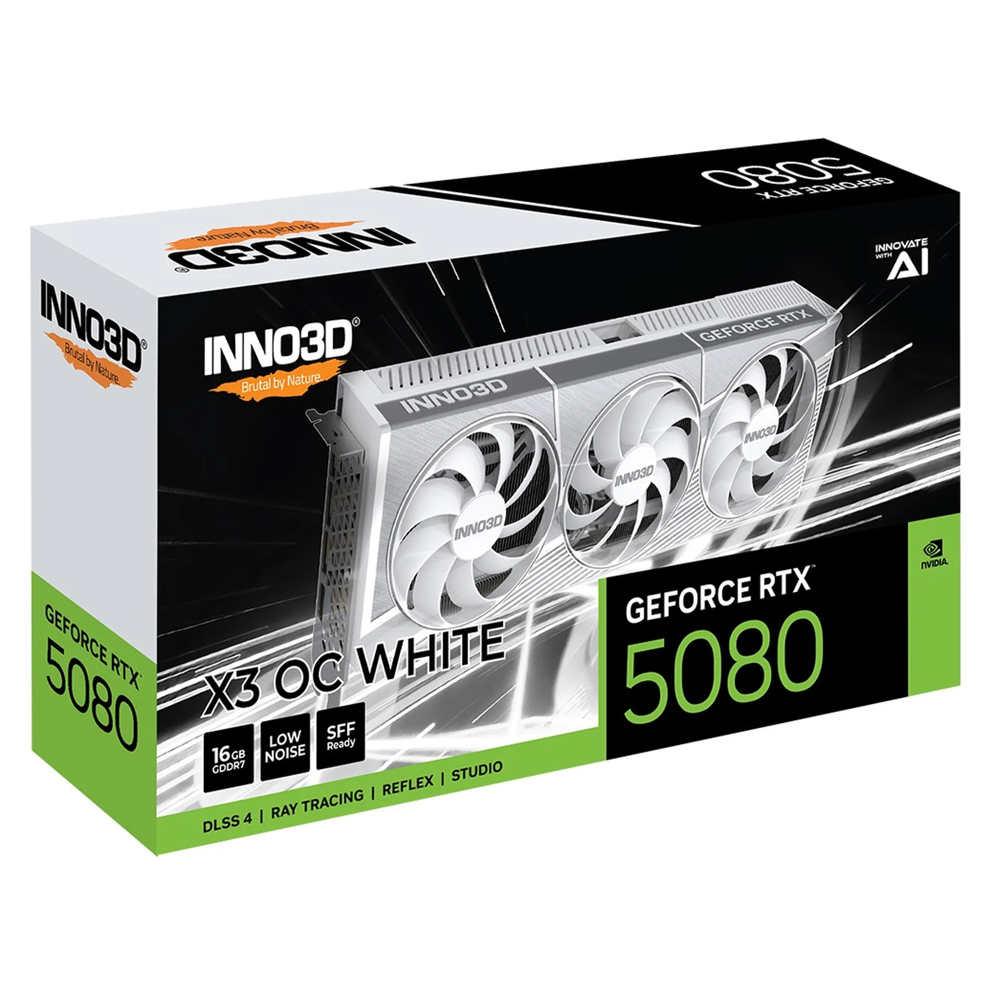 Купить Видеокарта Inno3D Nvidia GeForce RTX 5080 X3 OC WHITE 16GB (N50803-16D7X-17605211) - фото 3