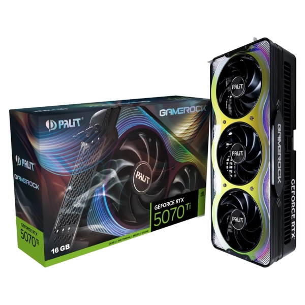 Купити Відеокарта PALIT Nvidia GeForce RTX 5070 Ti GameRock 16GB GDDR7 (NE7507T019T2-GB2030G) - фото 9