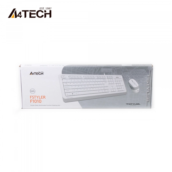 Купити Комплект дротовий A4Tech F1010 USB White - фото 2