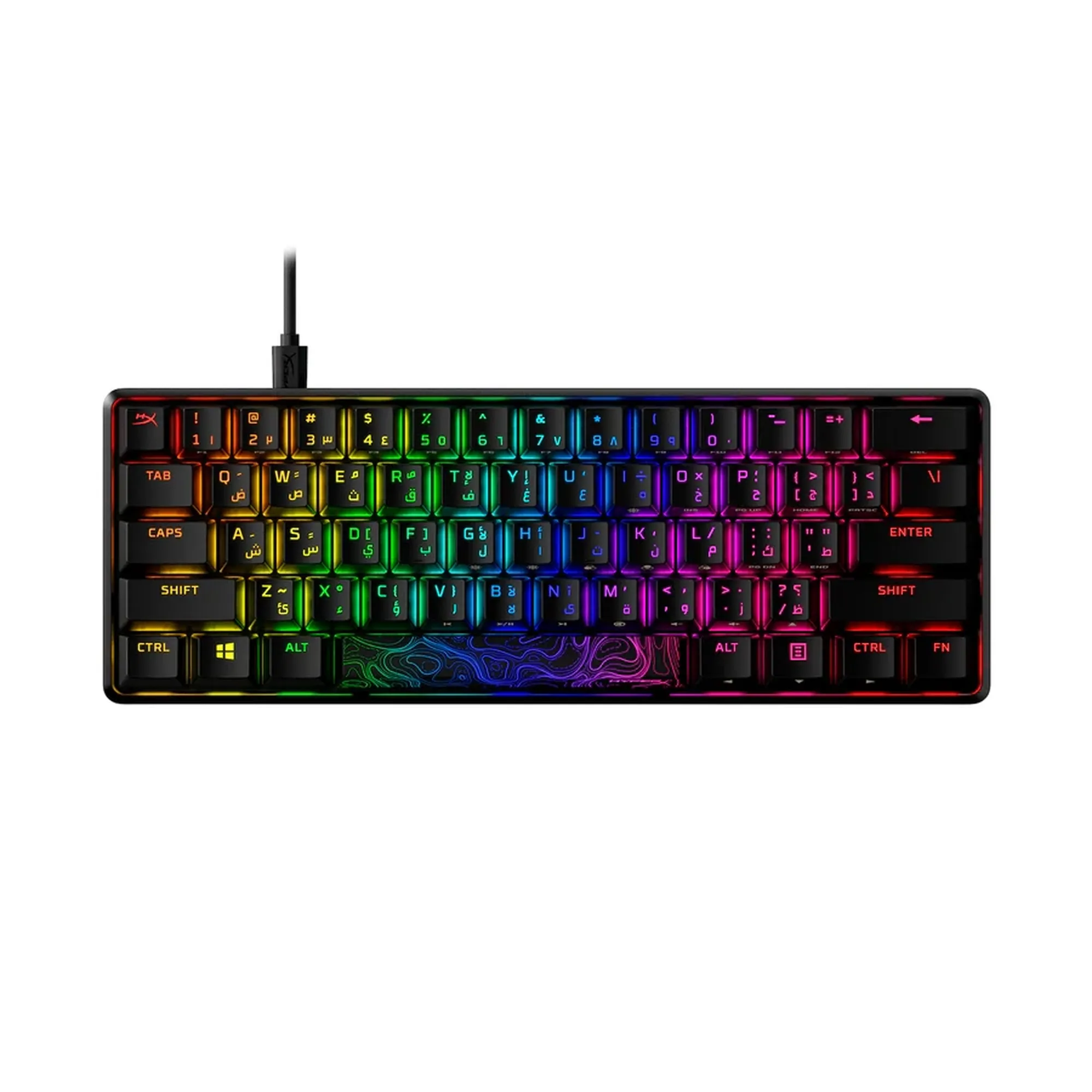 Купити Клавіатура HyperX Alloy Origins 60 (HX red linear) Black (4P5N4AA) - фото 2