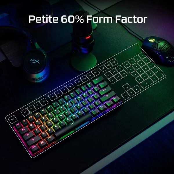 Купити Клавіатура HyperX Alloy Origins 60 (HX red linear) Black (4P5N4AA) - фото 8