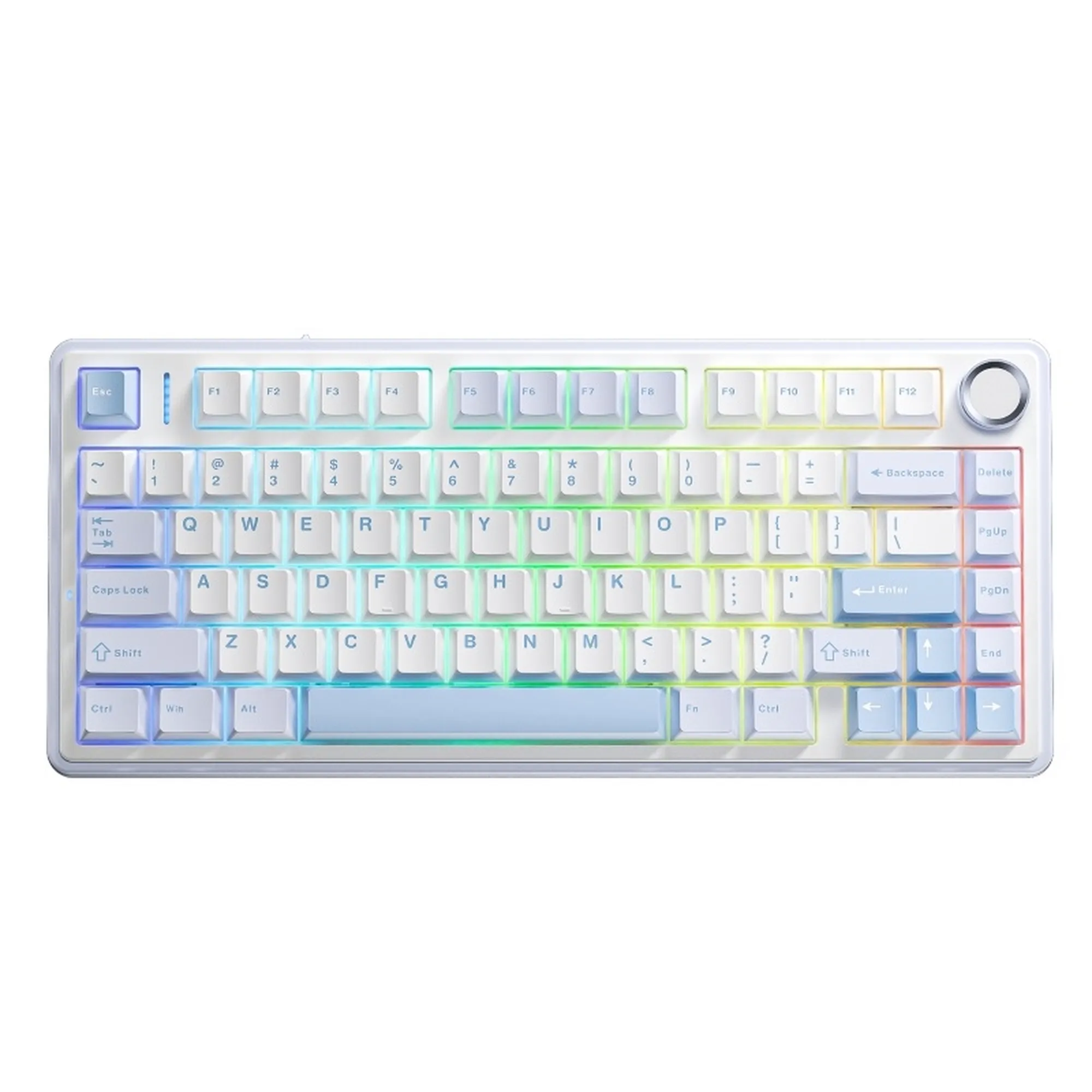 Купить Клавиатура Aula F75 Wireless (gray wood V3 linear) Blue (6948391208633) - фото 1