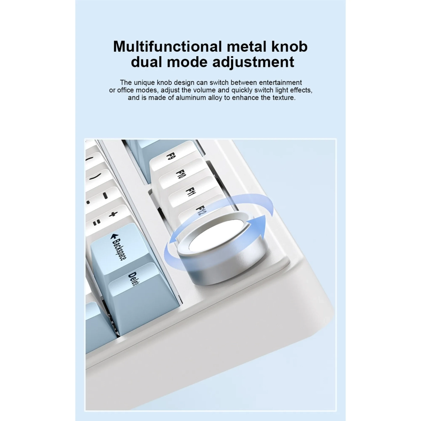 Купить Клавиатура Aula F75 Wireless (gray wood V3 linear) Blue (6948391208633) - фото 12