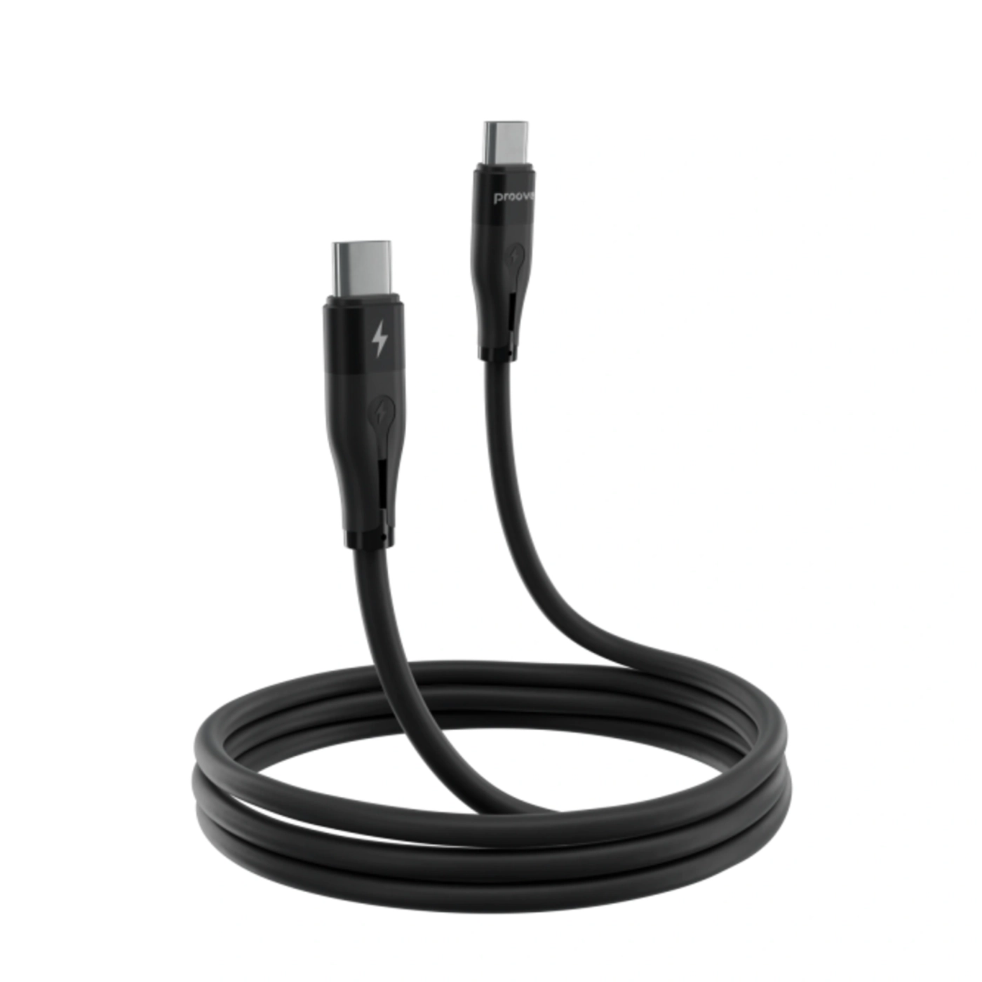 Купити Кабель Proove Soft Silicone USB-C - USB-C 60W 1m Black (CCSO60002201) - фото 2