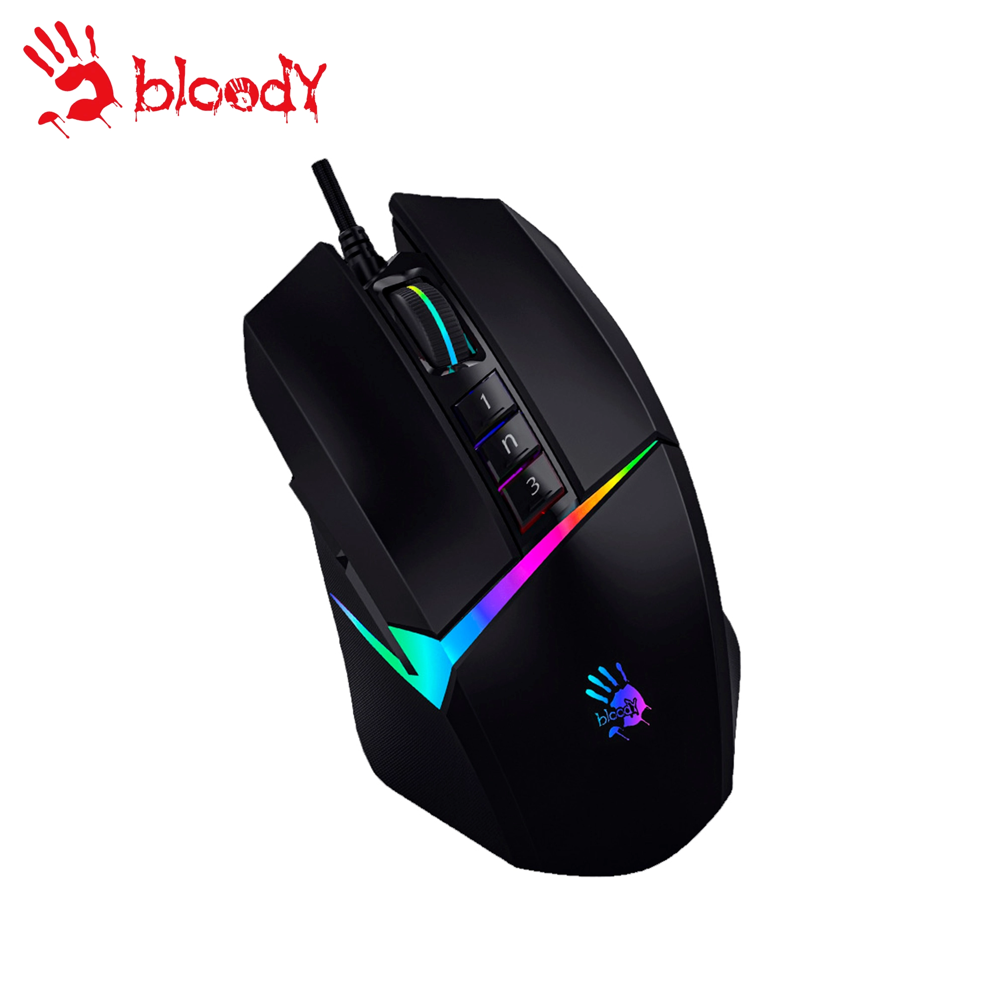 Купити Миша A4Tech Bloody W60 Max USB Stone Black - фото 2