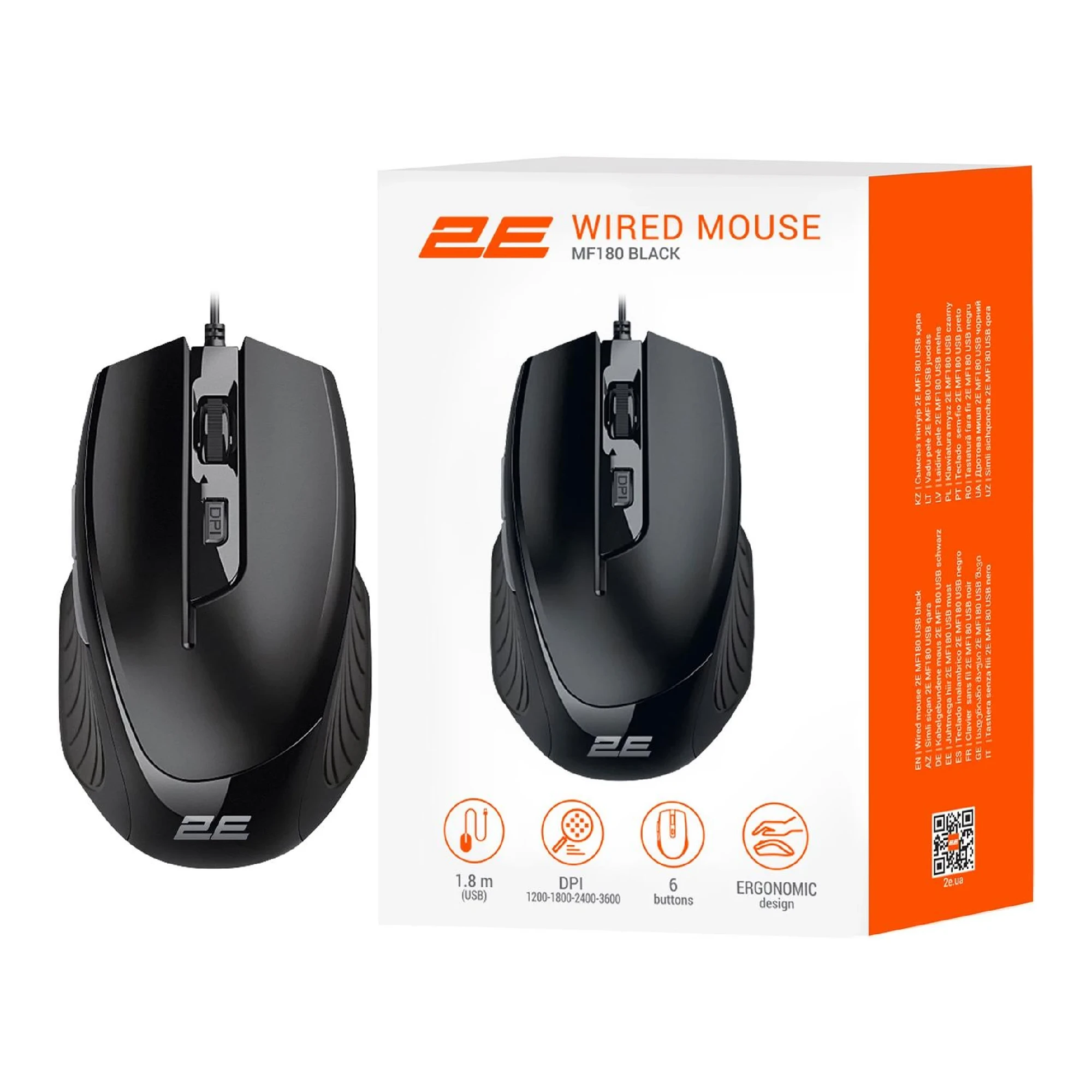 Купить Мышь 2E MF180 USB Black (2E-MF180UB) - фото 3