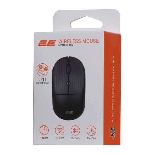 Купити Мишка 2E MF218 Silent Wireless/Bluetooth Black (2E-MF218WBK) - фото 8