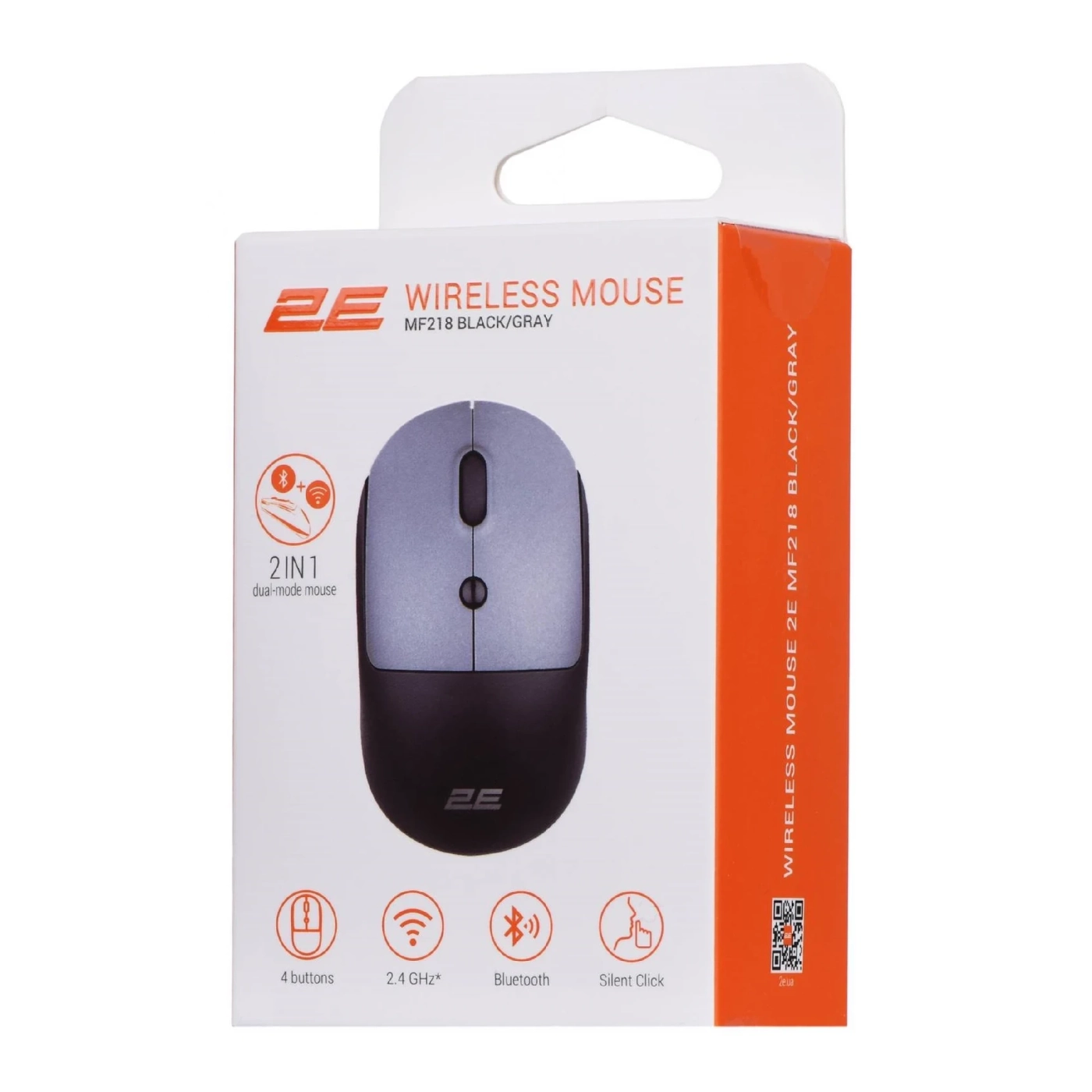 Купити Мишка 2E MF218 Silent Wireless/Bluetooth Black/Grey (2E-MF218WBG) - фото 8
