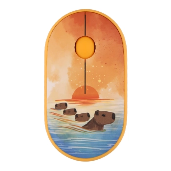 Купити Мишка 2E MF300 CAPYBARASUNSET Silent Wireless/Bluetooth Yellow (2E-MF300WCAPIBARAYW) - фото 1