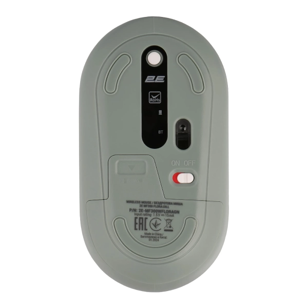 Купити Мишка 2E MF300 FLORADILL Silent Wireless/Bluetooth Green (2E-MF300WFLORAGN) - фото 4