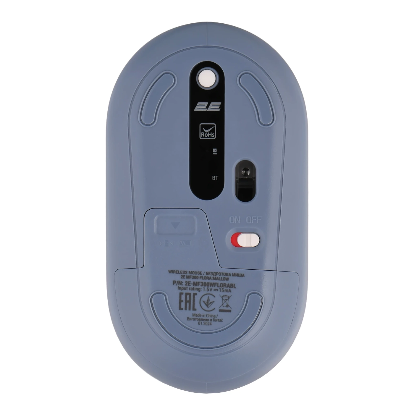 Купити Мишка 2E MF300 FLORAMALLOW Silent Wireless/Bluetooth Blue (2E-MF300WFLORABL) - фото 4
