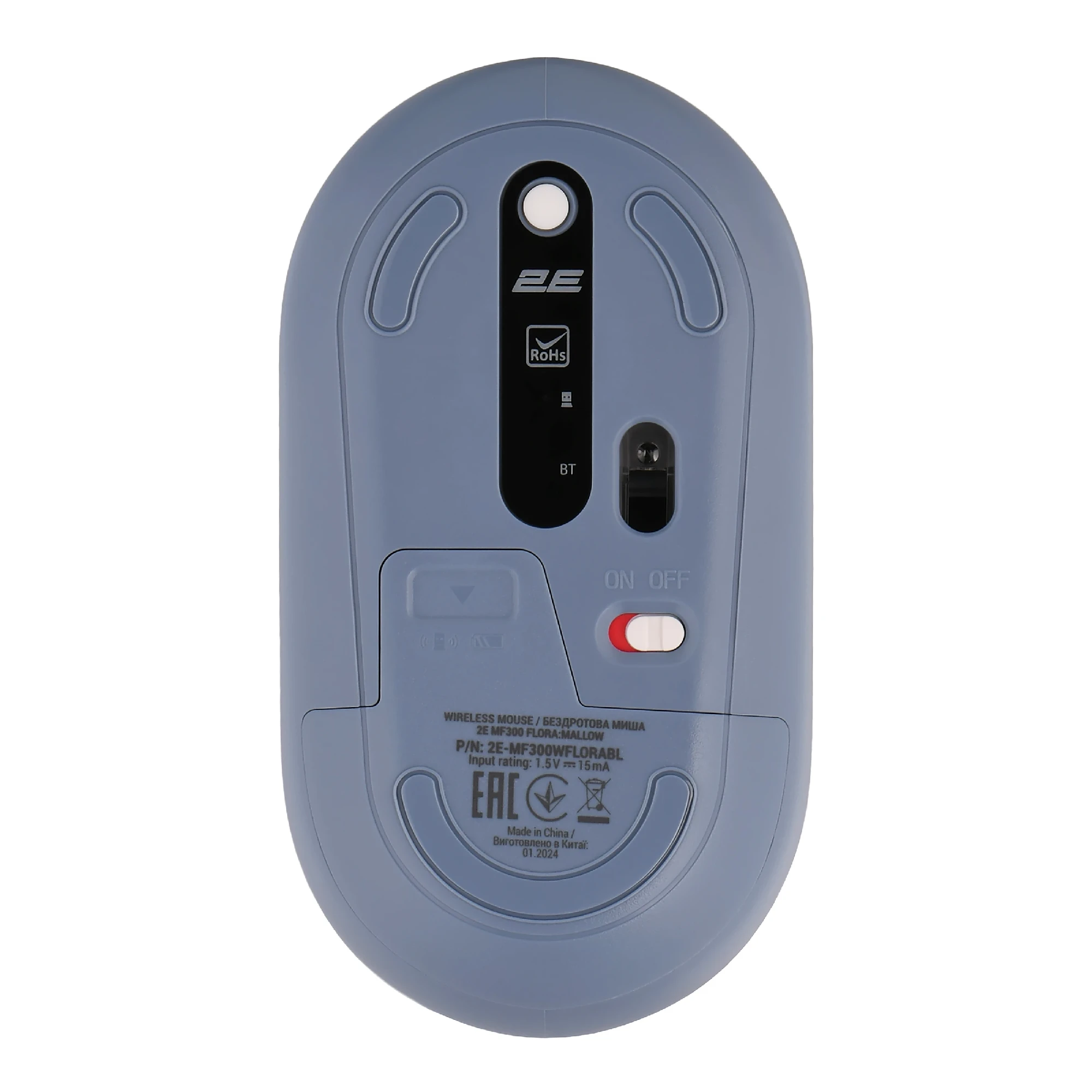 Купити Мишка 2E MF300 FLORAMALLOW Silent Wireless/Bluetooth Blue (2E-MF300WFLORABL) - фото 4