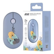 Купити Мишка 2E MF300 FLORAMALLOW Silent Wireless/Bluetooth Blue (2E-MF300WFLORABL) - фото 6