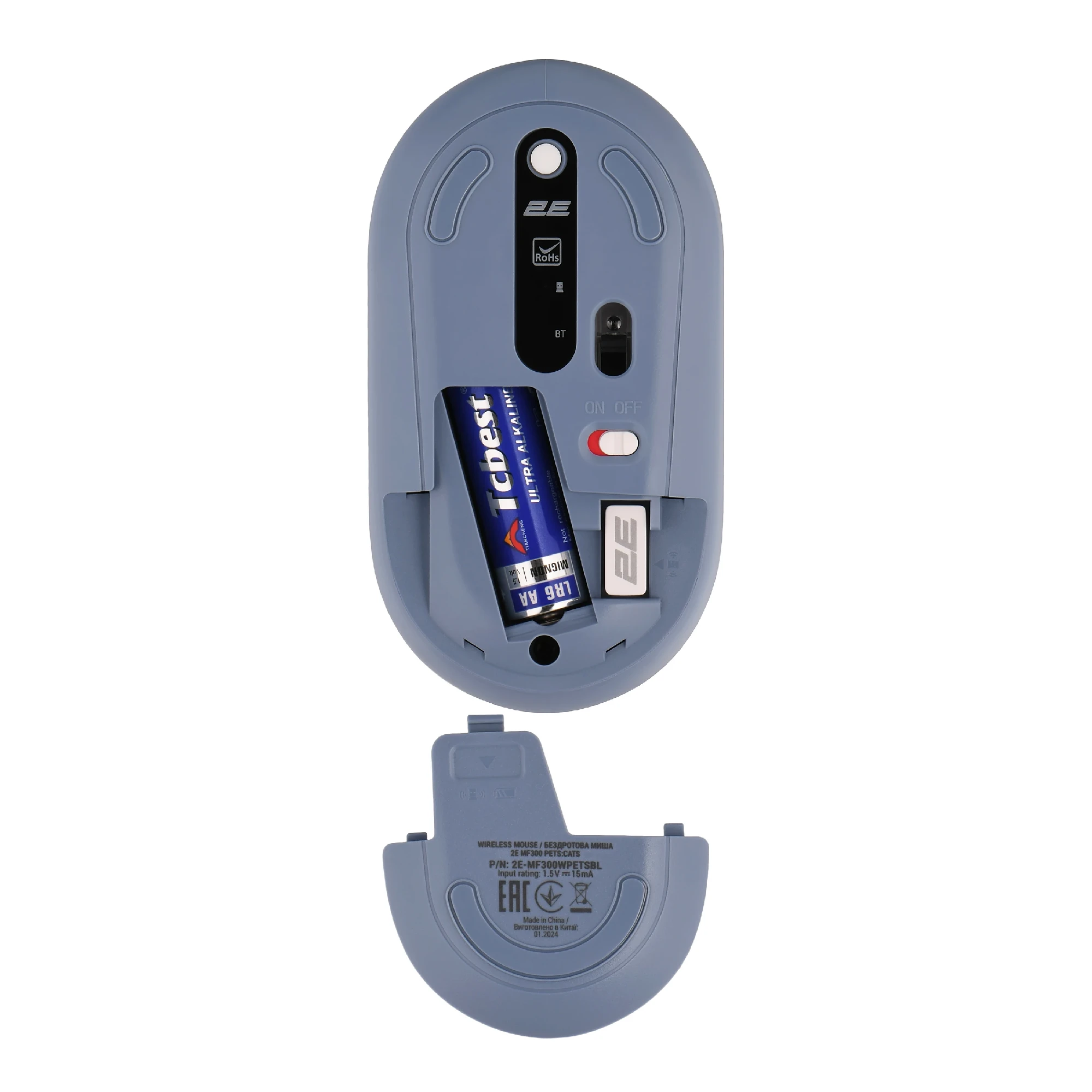 Купити Мишка 2E MF300 PETSCATS Silent Wireless/Bluetooth Blue (2E-MF300WPETSBL) - фото 5
