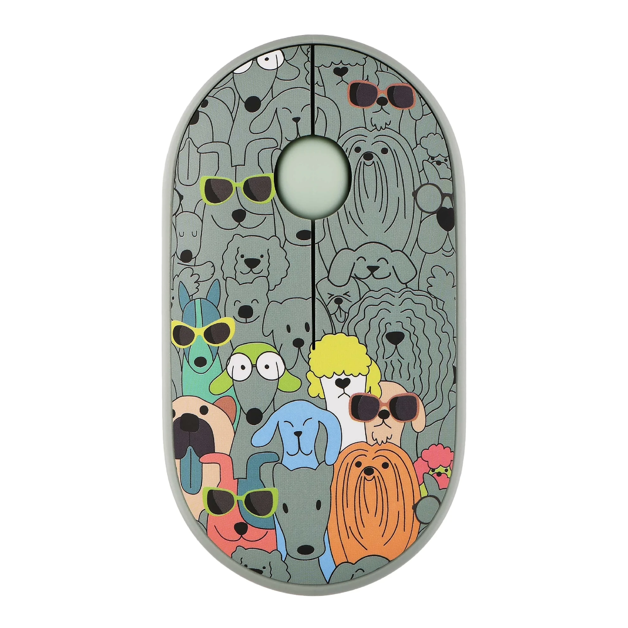 Купити Мишка 2E MF300 PETSDOGS Silent Wireless/Bluetooth Green (2E-MF300WPETSGN) - фото 1