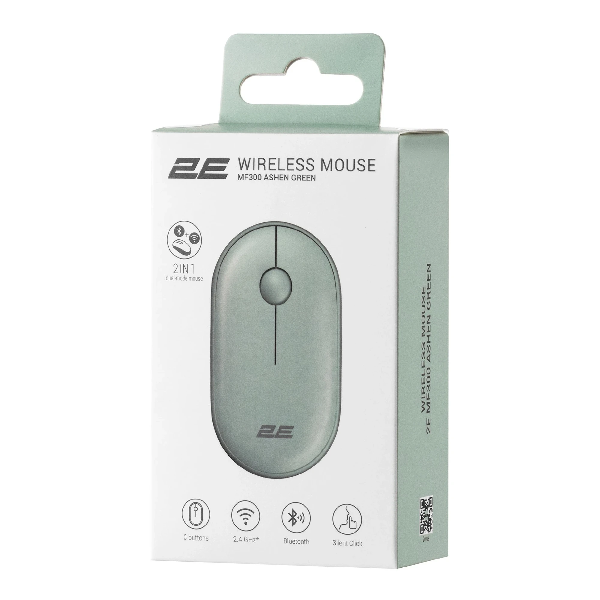 Купити Мишка 2E MF300 Silent Wireless/Bluetooth Ashen Green (2E-MF300WGN) - фото 4
