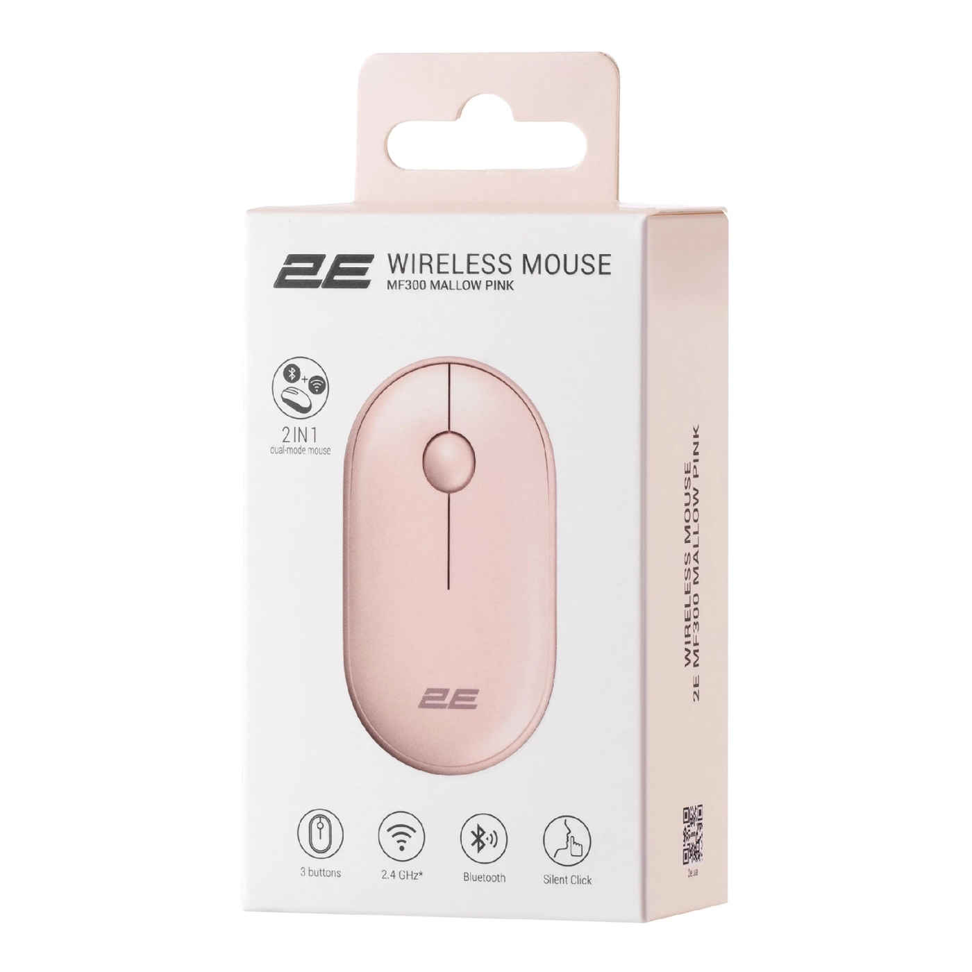 Купити Мишка 2E MF300 Silent Wireless/Bluetooth Mallow Pink (2E-MF300WPN) - фото 6