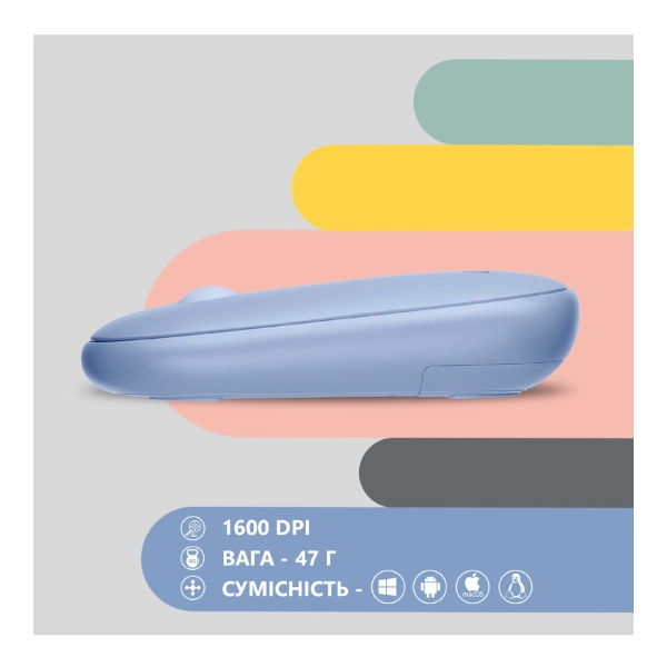 Купити Мишка 2E MF300 Silent Wireless/Bluetooth Stone Blue (2E-MF300WBL) - фото 11