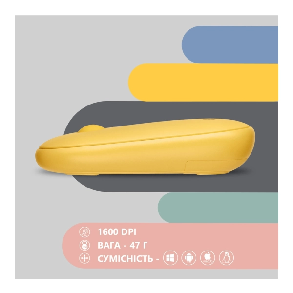 Купить Мышь 2E MF300 Silent Wireless/Bluetooth Sunny Yellow (2E-MF300WYW) - фото 11