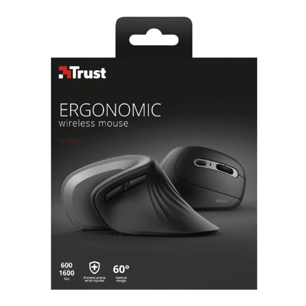 Купити Мишка Trust Verro Ergonomic Wireless Black (23507) - фото 10