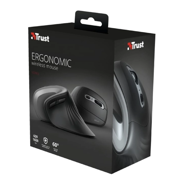 Купити Мишка Trust Verro Ergonomic Wireless Black (23507) - фото 11