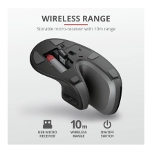 Купити Мишка Trust Verro Ergonomic Wireless Black (23507) - фото 12