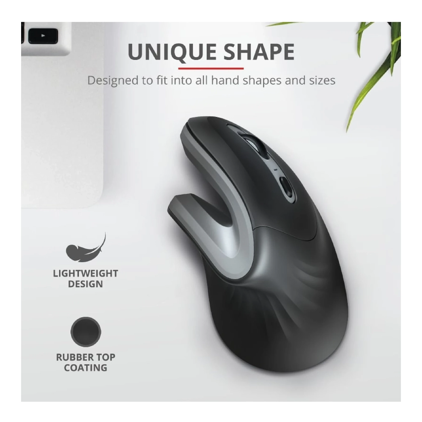 Купити Мишка Trust Verro Ergonomic Wireless Black (23507) - фото 14