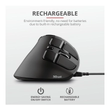 Купити Мишка Trust Voxx Rechargeable Ergonomic Wireless/Bluetooth Black (23731) - фото 10