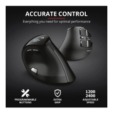 Купити Мишка Trust Voxx Rechargeable Ergonomic Wireless/Bluetooth Black (23731) - фото 11