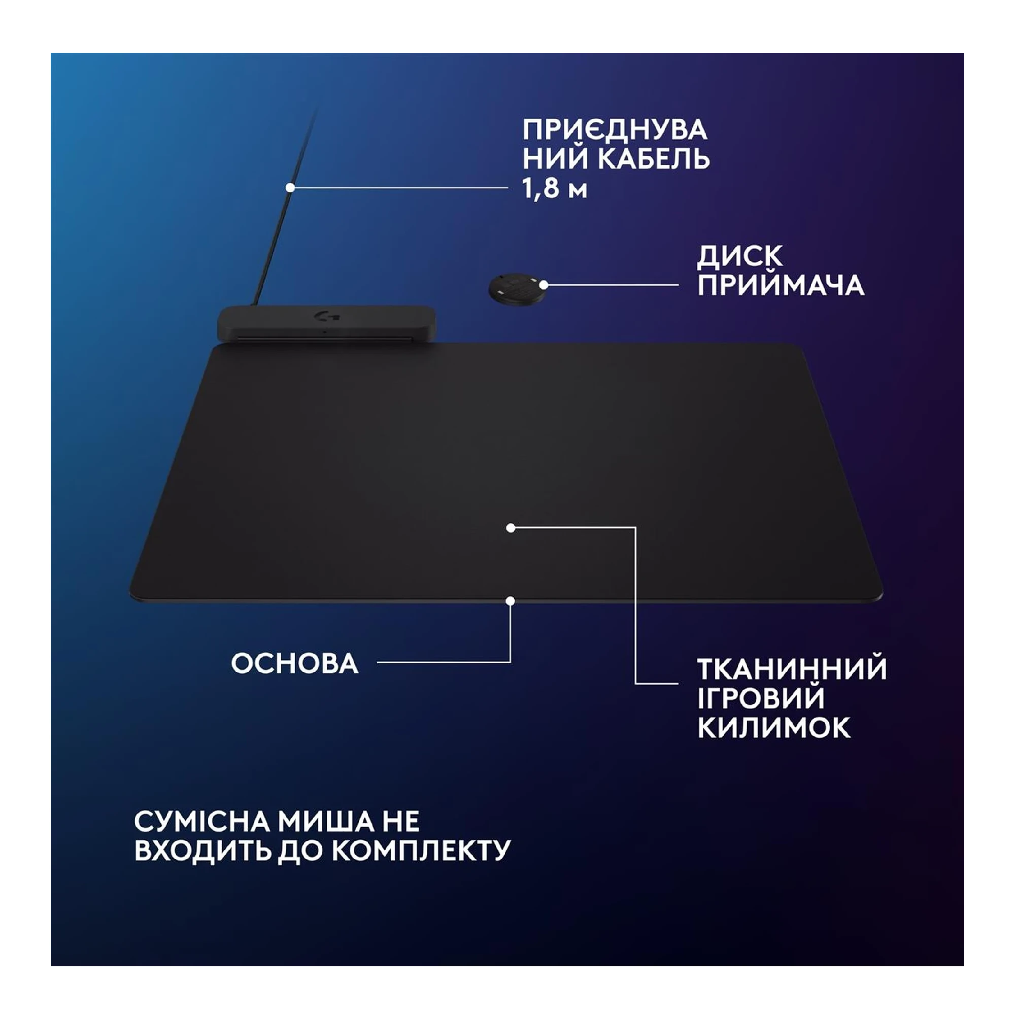 Купить Игровая поверхность Logitech G PowerPlay 2 Charging System Mouse Pad (947-000003) - фото 5