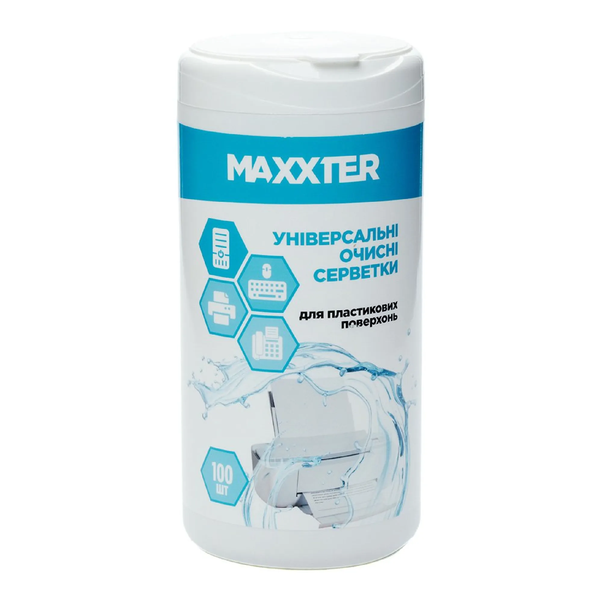 Купити Серветки очисні Maxxter 100шт (CW-PL100-01) - фото 1