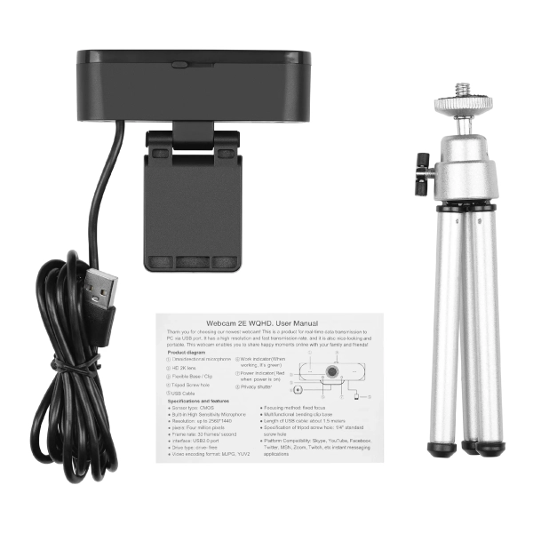 Купить Веб-камера 2E WQHD 2К USB Black (2E-WC2K) - фото 7