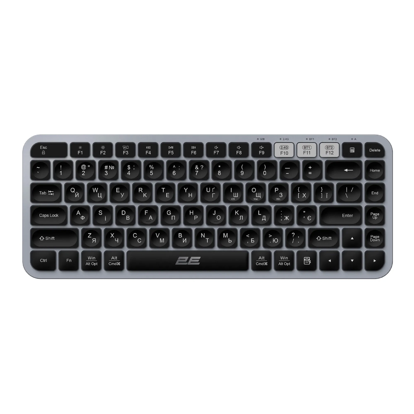 Купить Комплект клавиатура и мышка 2E MK430 Wireless/Bluetooth UA Black/Grey (2E-MK430WBGR_UA) - фото 2