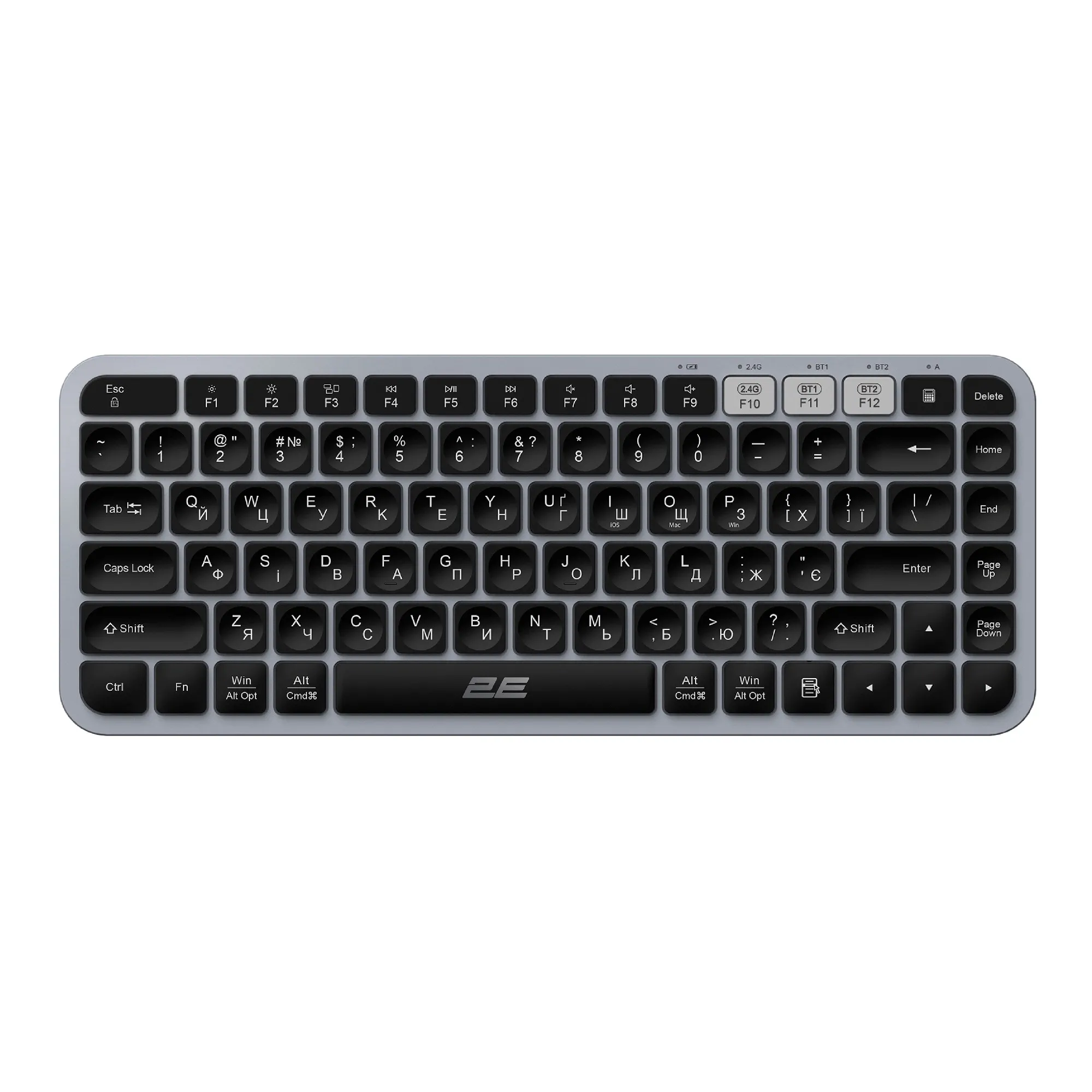Купить Комплект клавиатура и мышка 2E MK430 Wireless/Bluetooth UA Black/Grey (2E-MK430WBGR_UA) - фото 2