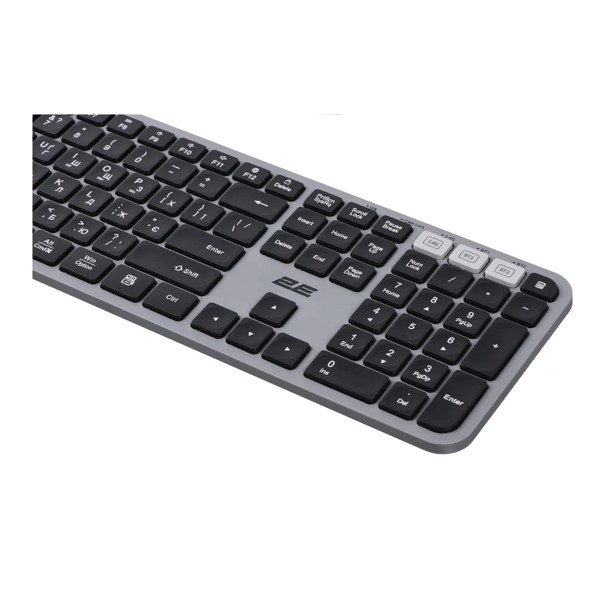 Купить Комплект клавиатура и мышка 2E MK440 WL BT EN/UKR Grey (2E-MK440WBGR_UA) - фото 2