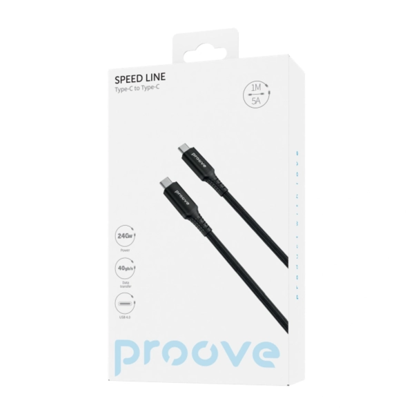 Купити Кабель Proove Speed Line USB-C - USB-С 240W 1m Black (CCSL60002201)_ - фото 2