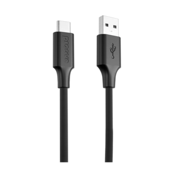 Купить Кабель Proove Striped Silicone USB - USB-C 1m Black (CCSS60001201)_ - фото 1