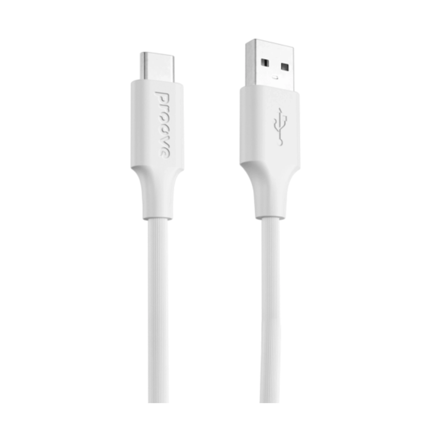 Купить Кабель Proove Striped Silicone USB - USB-C 3A 1m White (CCSS60001202)_ - фото 1