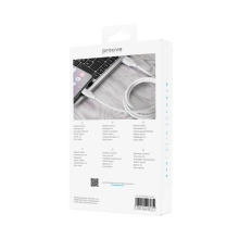Купить Кабель Proove Striped Silicone USB - USB-C 3A 1m White (CCSS60001202)_ - фото 3