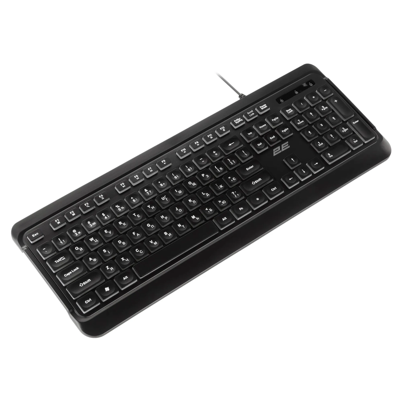 Купить Клавиатура 2E KS120 White Backlight EN/UK Black (2E-KS120UB_UA) - фото 3