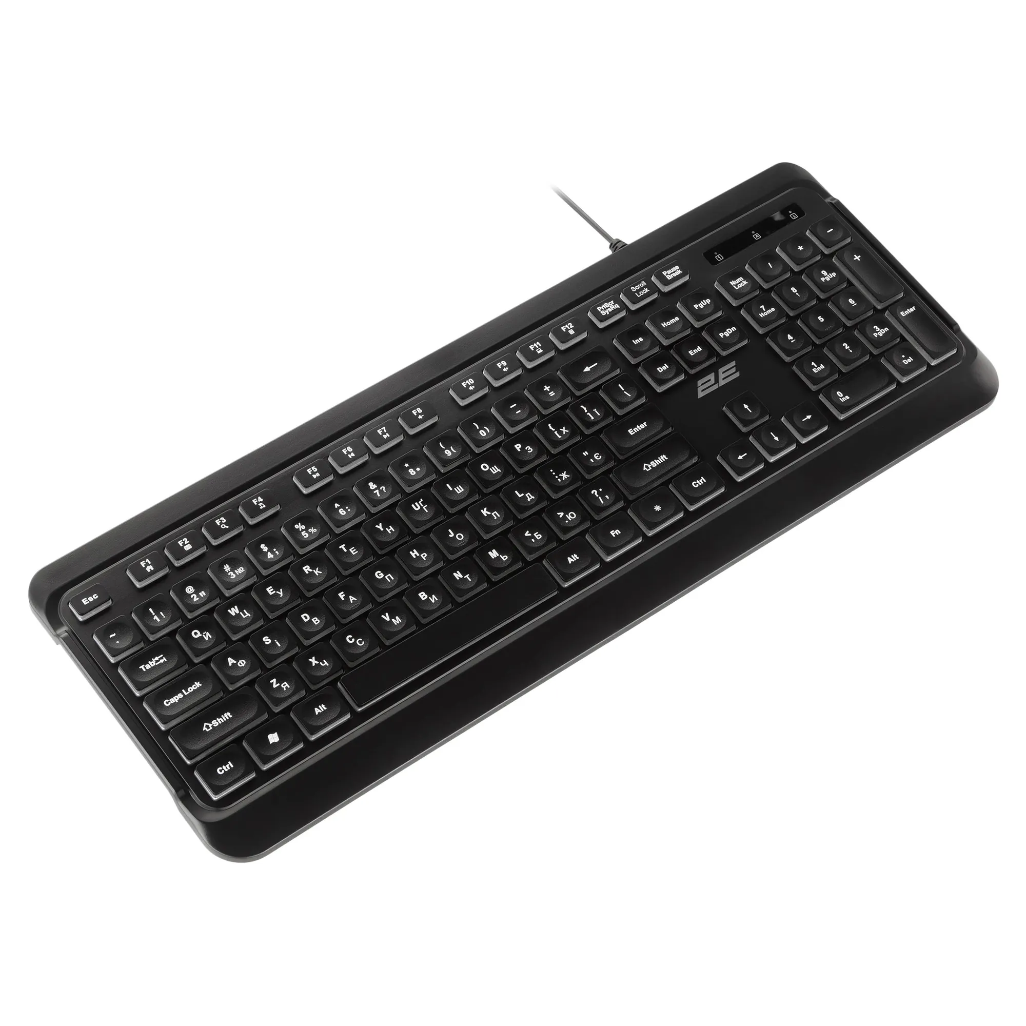 Купить Клавиатура 2E KS120 White Backlight EN/UK Black (2E-KS120UB_UA) - фото 3